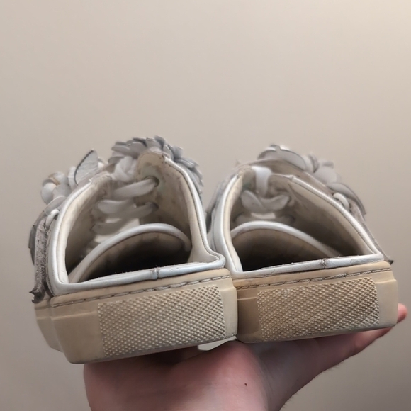 Sophia Webster Leather White Flowers Slip-on Sneakers - Picture 3 of 11